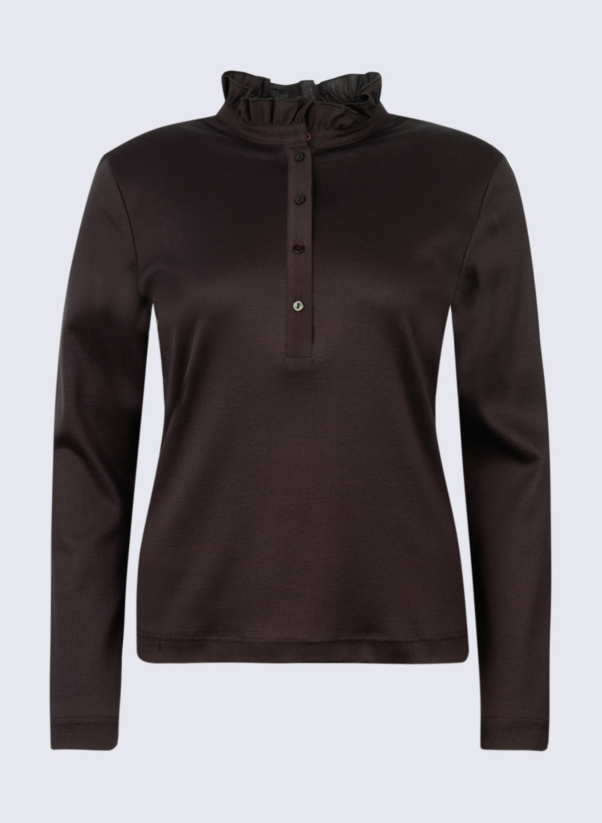 Damen Longsleeve mit Rüschen