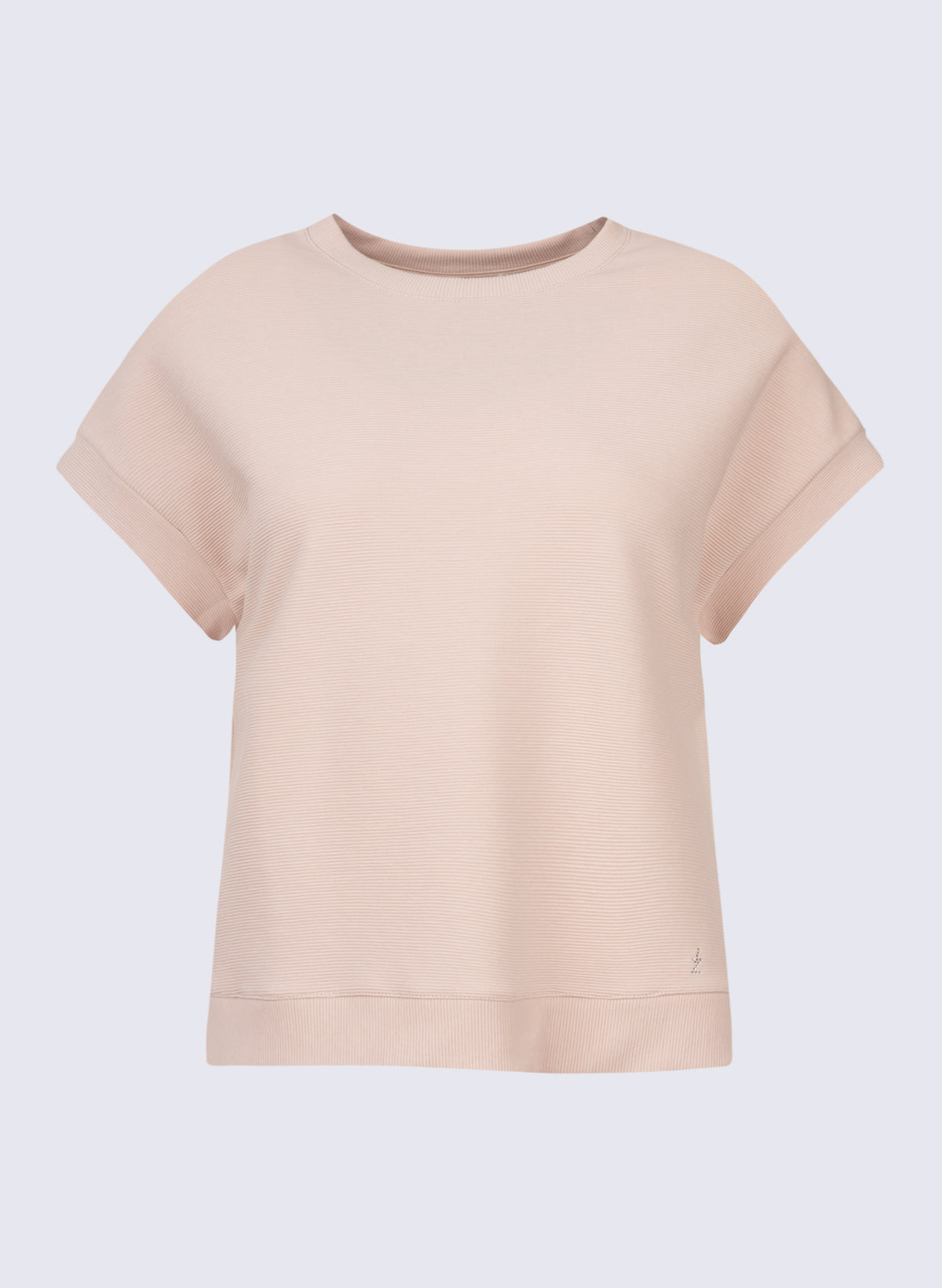Rundhals-Shirt mit überschnittenem Arm