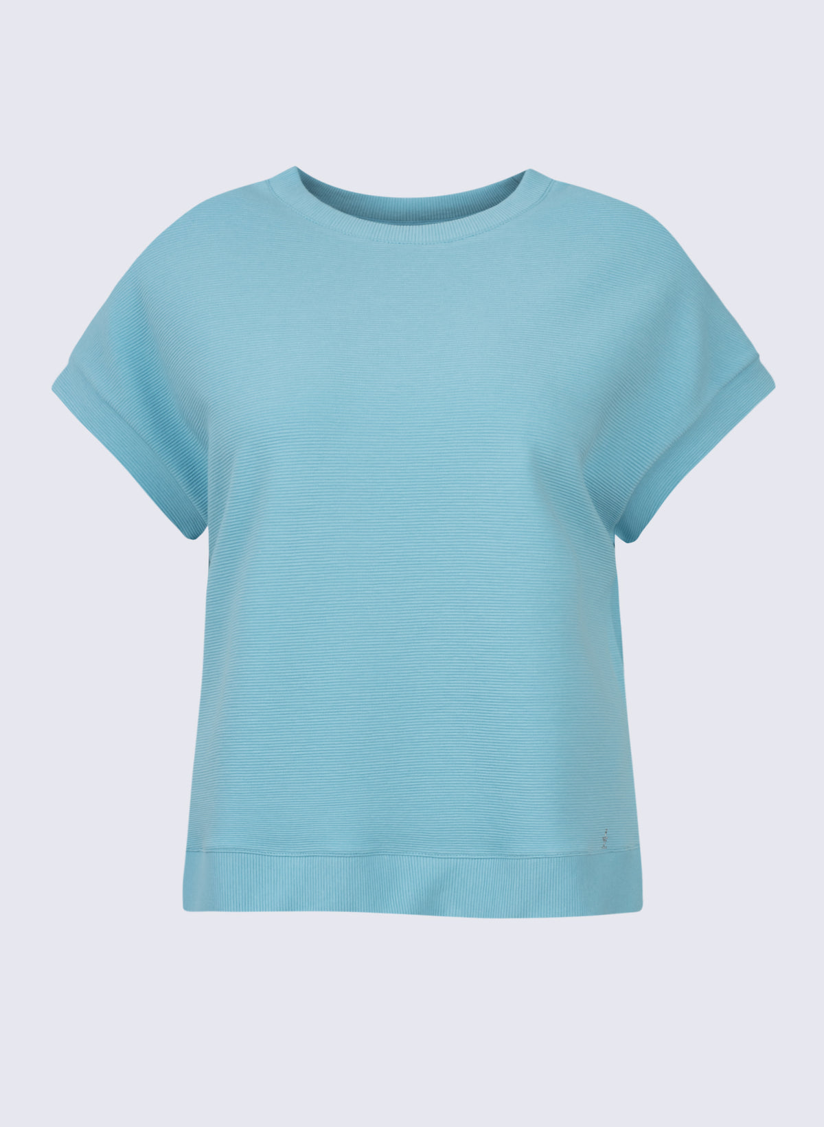 Rundhals-Shirt mit überschnittenem Arm