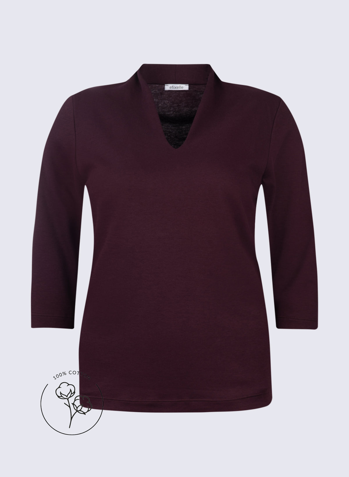 ﻿﻿Damen Shirt mit V-Ausschnitt