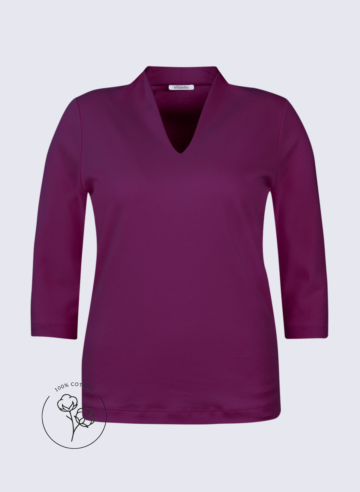 ﻿﻿Damen Shirt mit V-Ausschnitt