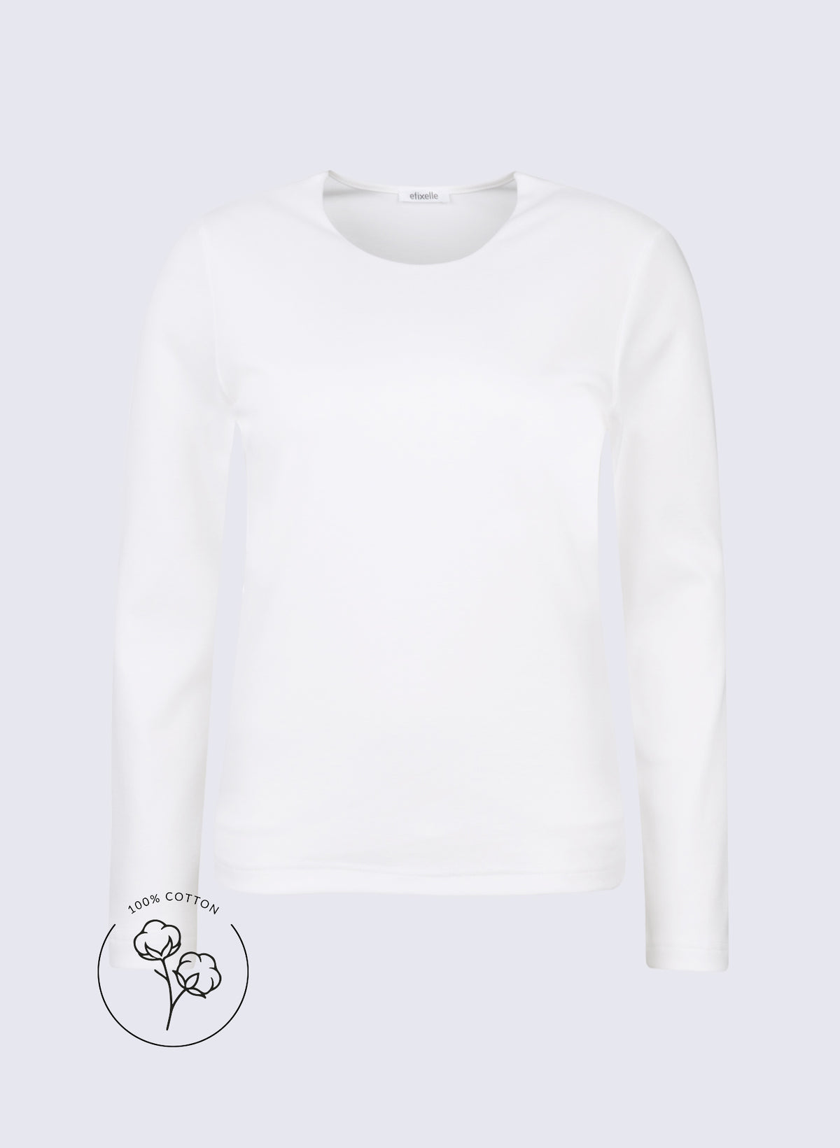 Damen Longsleeve mit hohem Rundhals