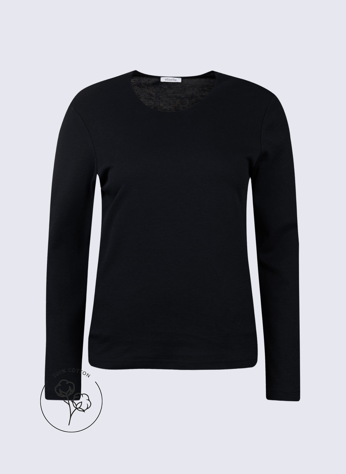 Longsleeve mit hohem Rundhals