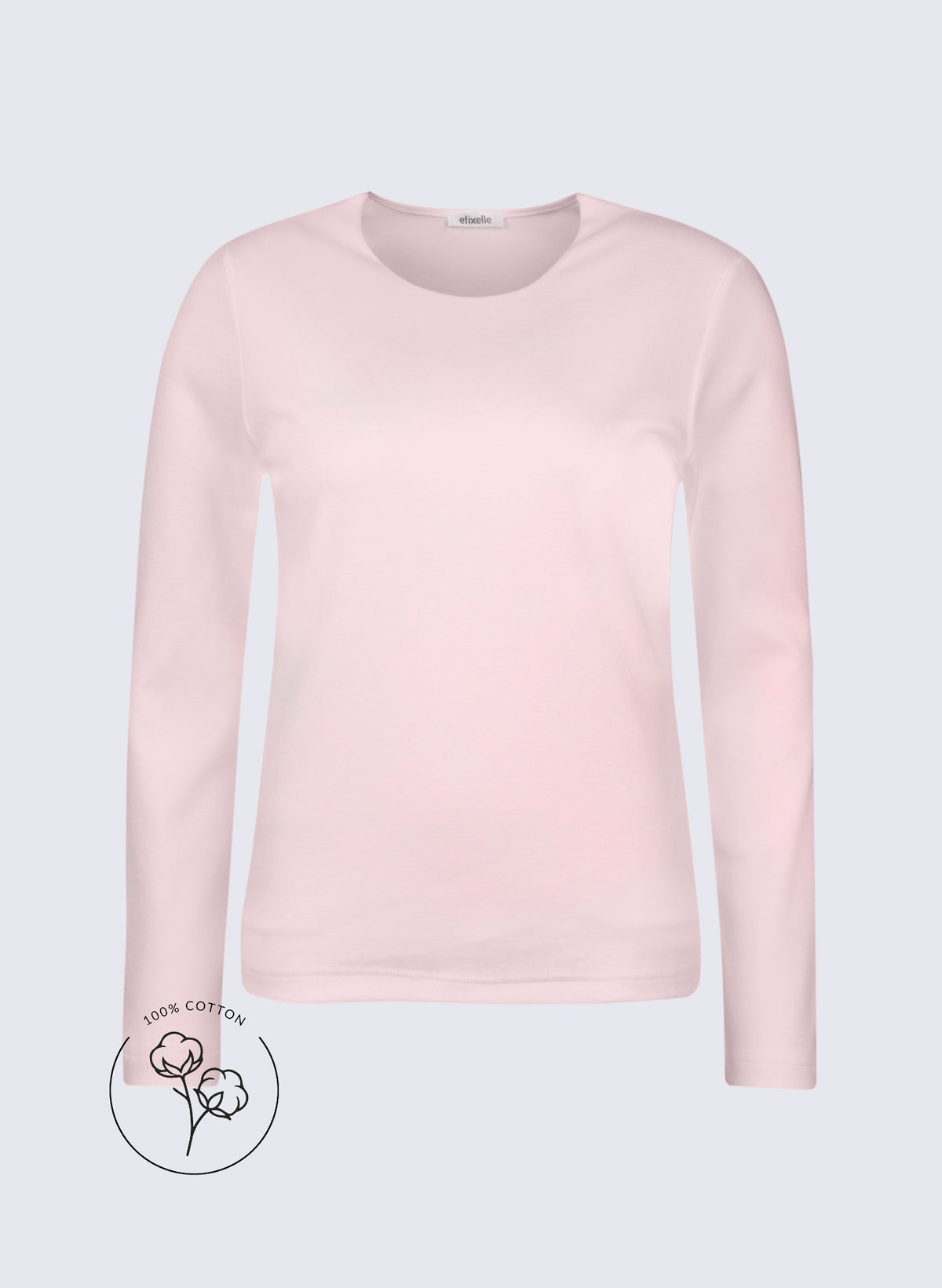 Damen Longsleeve mit hohem Rundhals