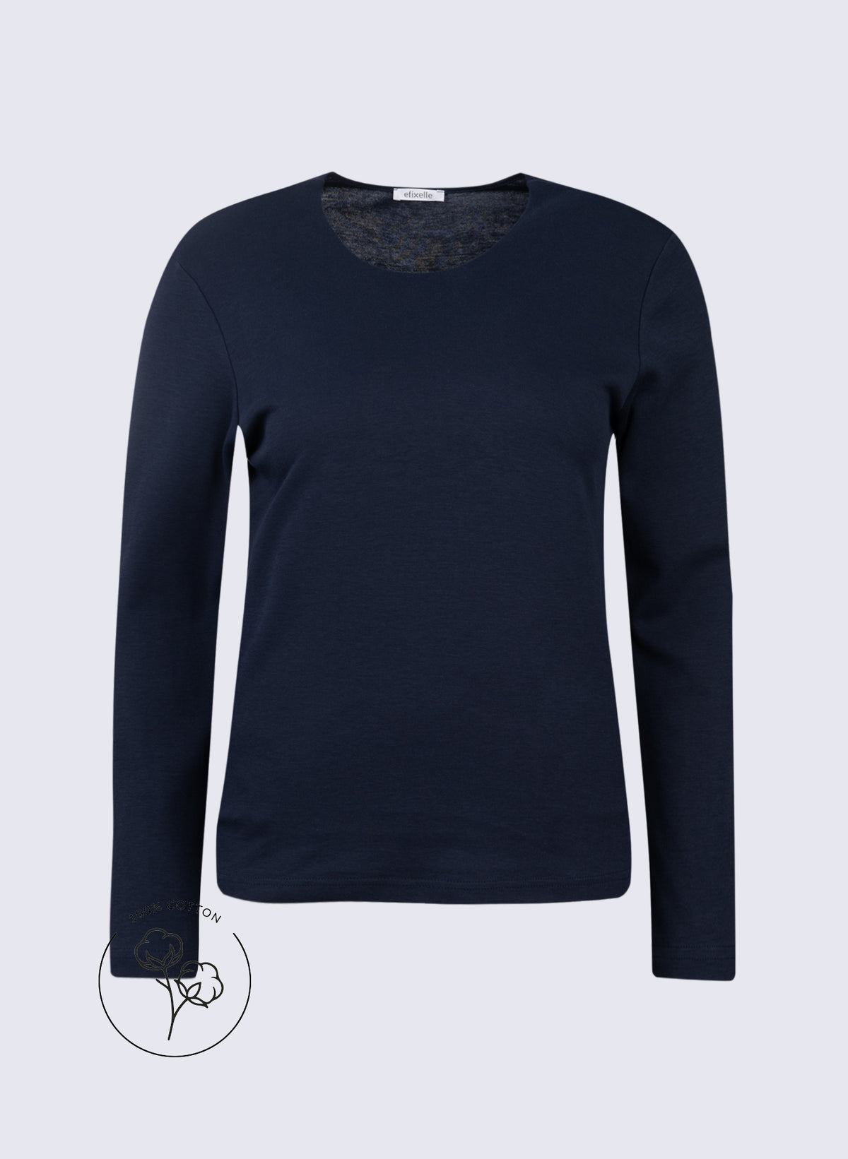 Longsleeve mit hohem Rundhals