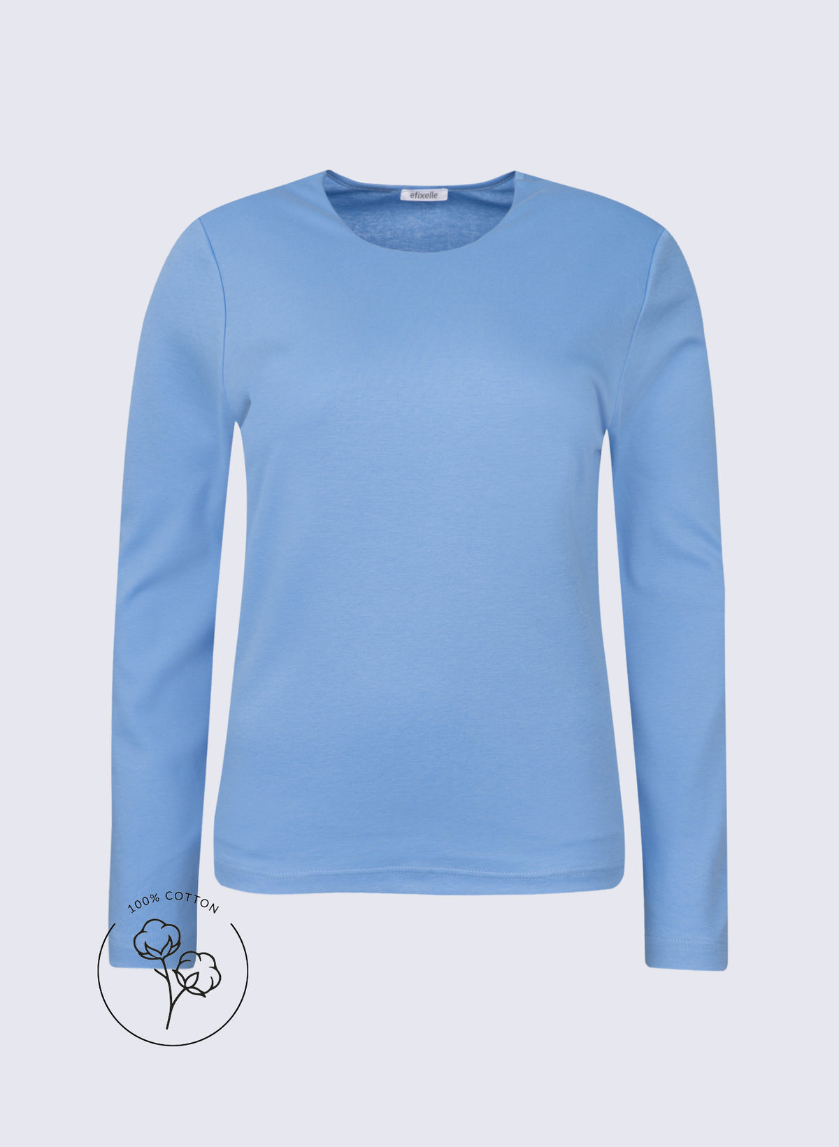 Damen Longsleeve mit hohem Rundhals