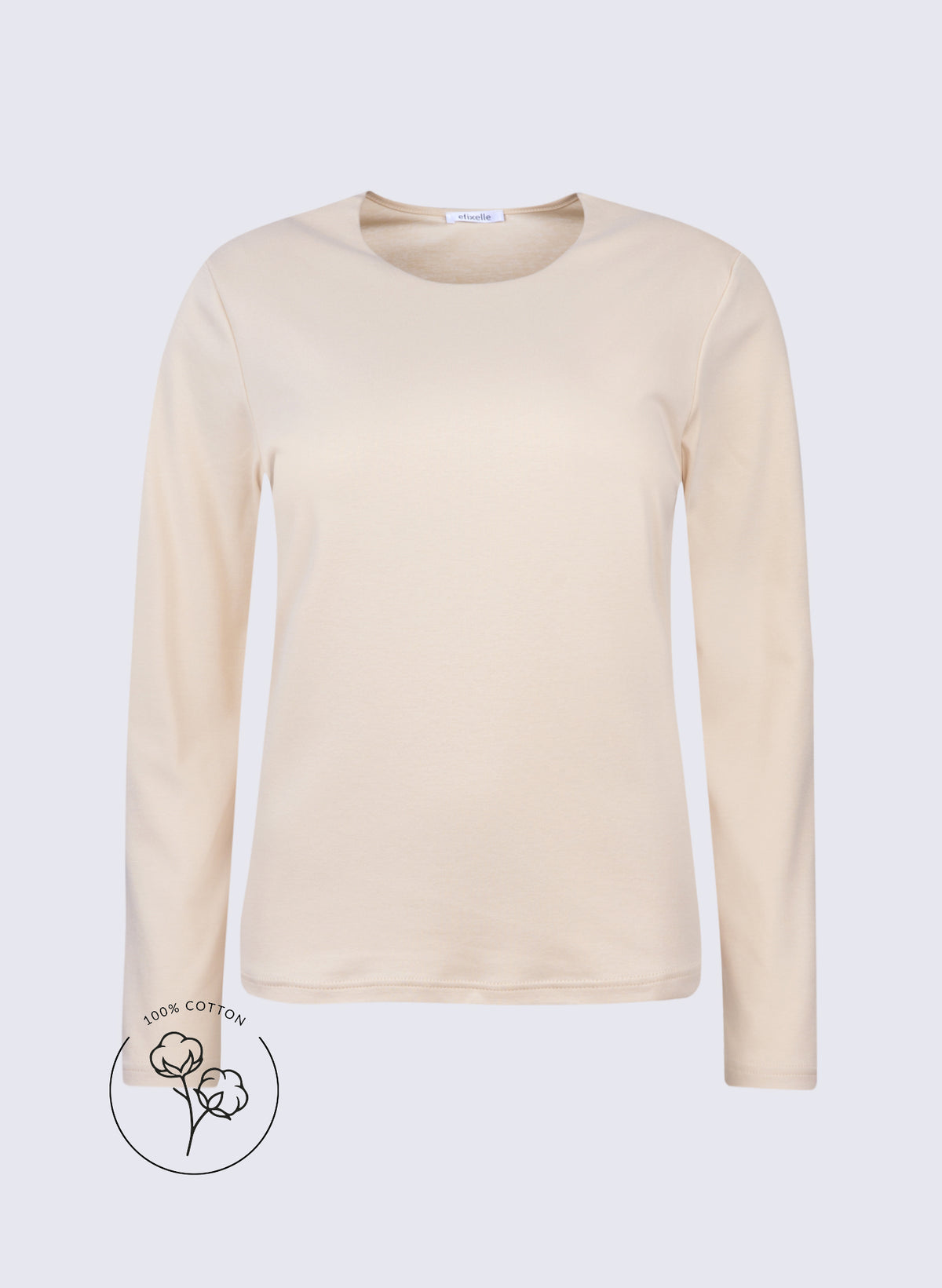 Damen Longsleeve mit hohem Rundhals