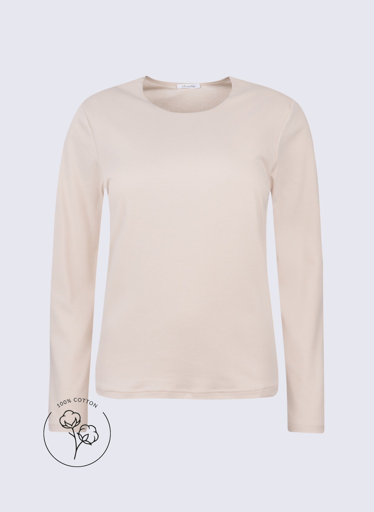 Damen Longsleeve mit hohem Rundhals