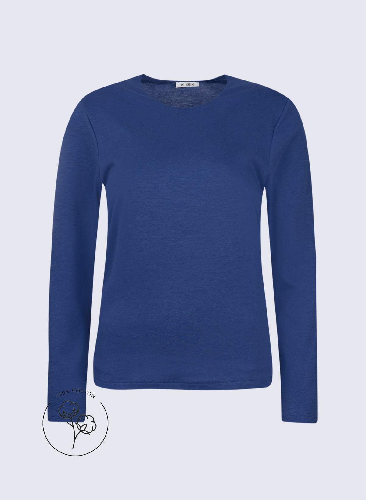 Damen Longsleeve mit hohem Rundhals