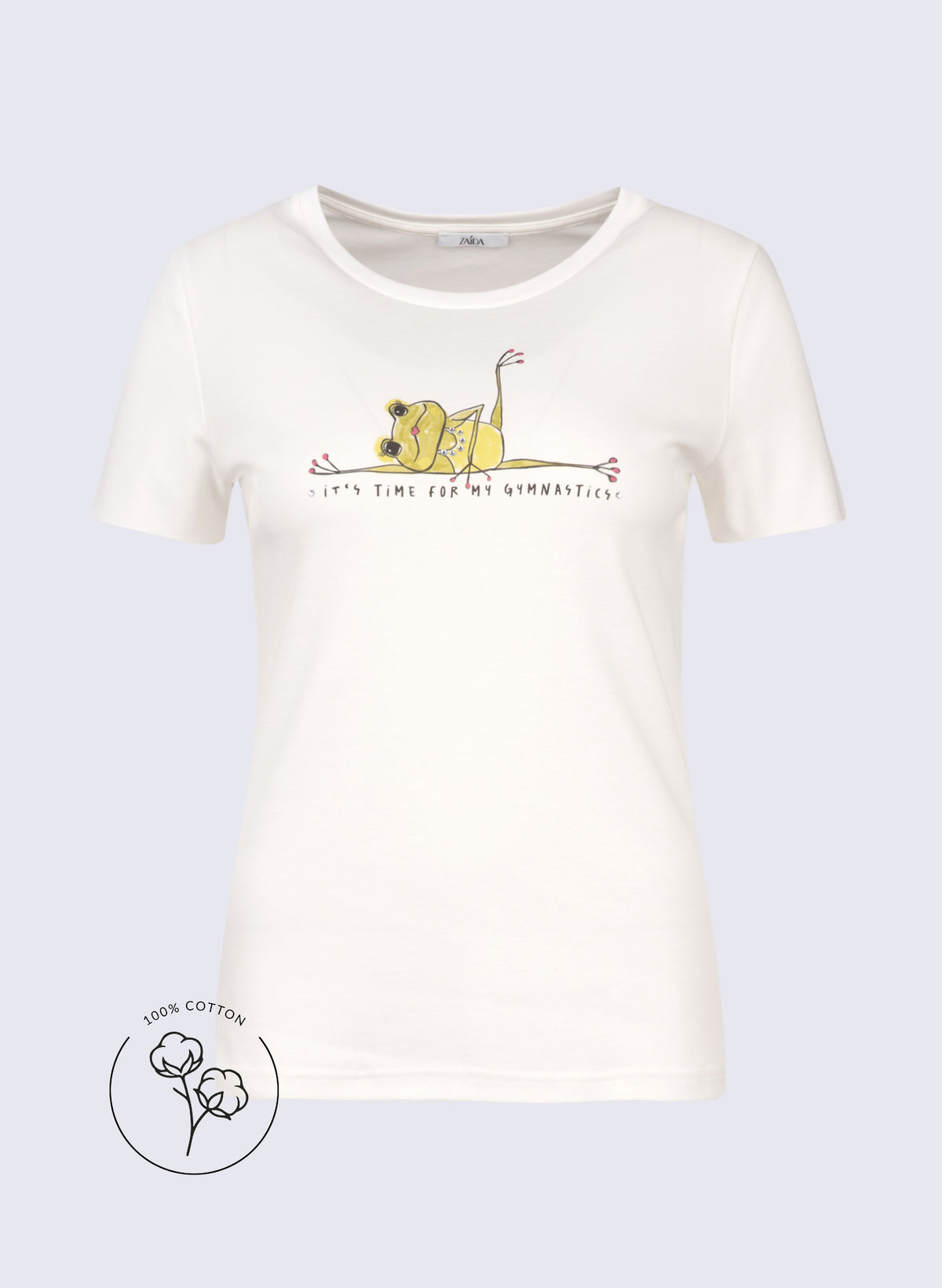 Rundhals-Shirt mit Frontprint "Frosch"