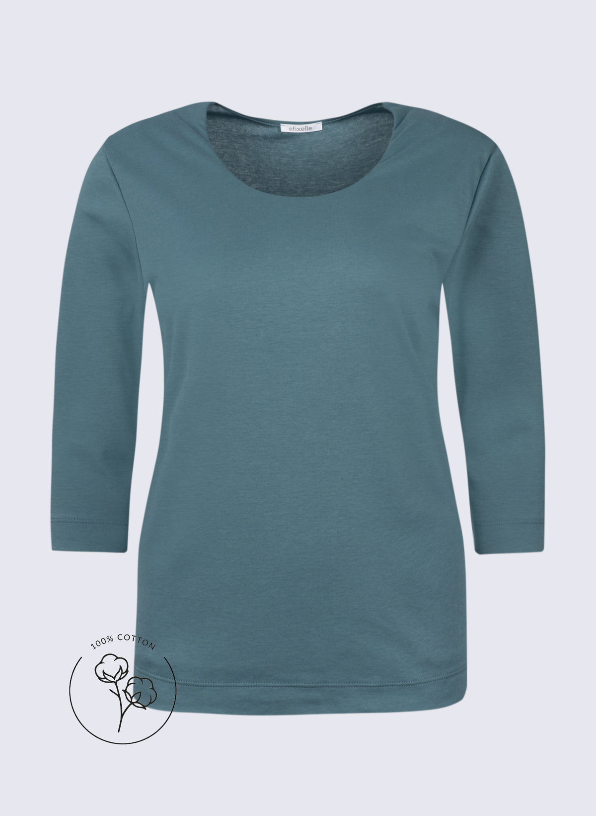Damen Rundhals-Shirt mit 3/4 Arm