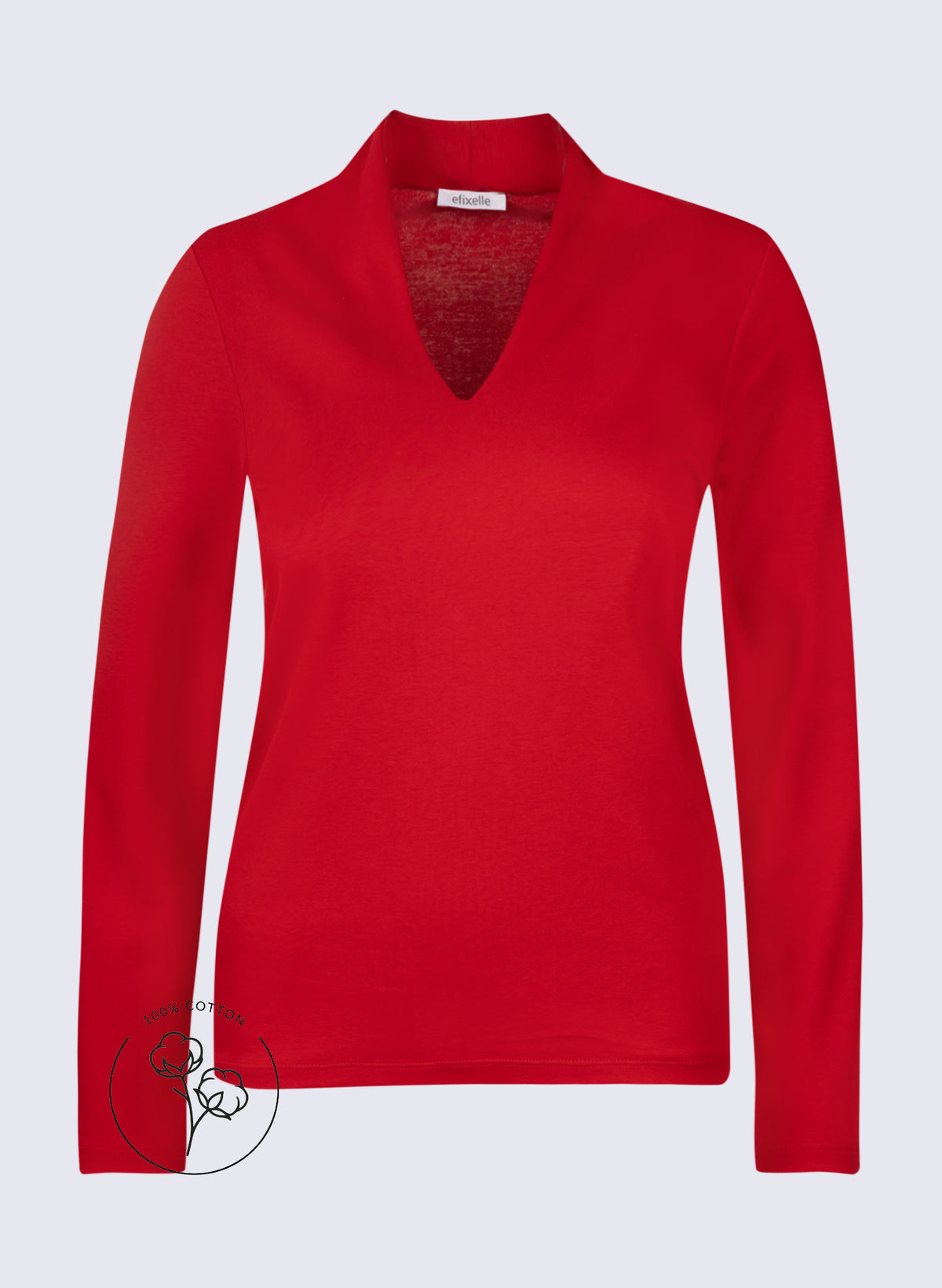 Damen Longsleeve mit V-Ausschnitt