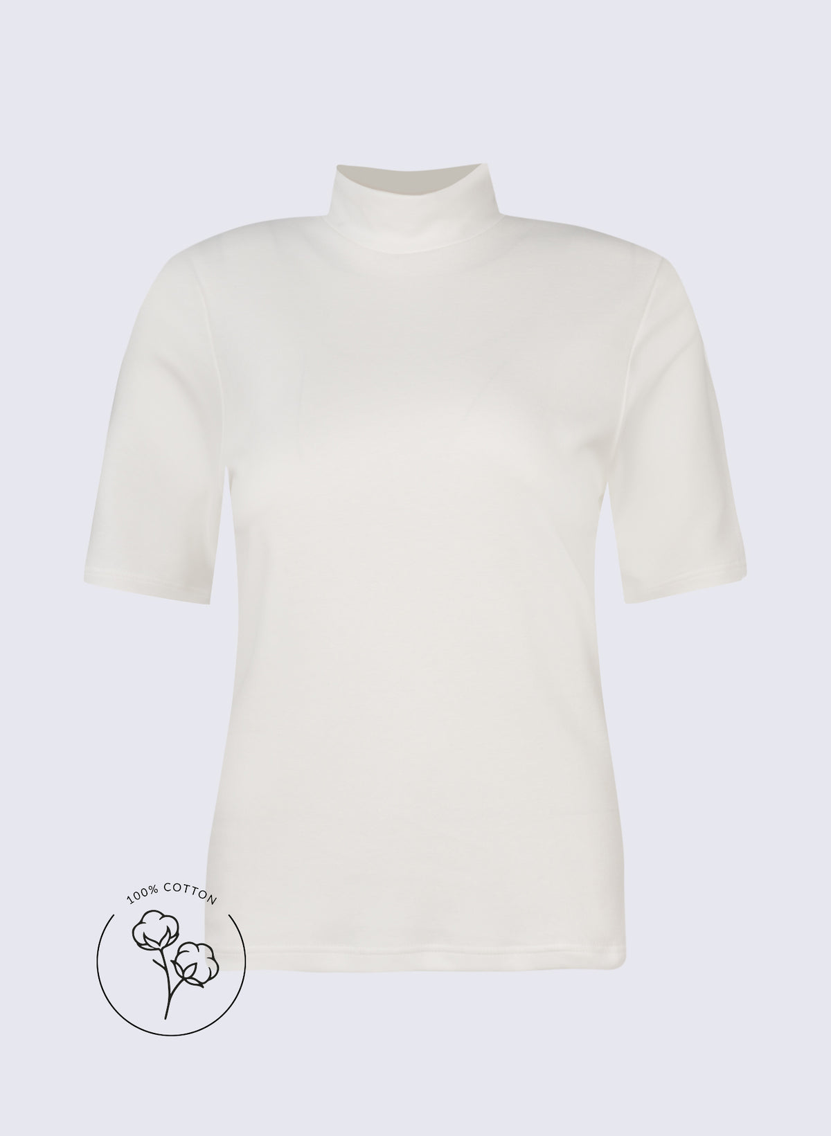 Damen Stehbund-Shirt mit 1/2 Arm