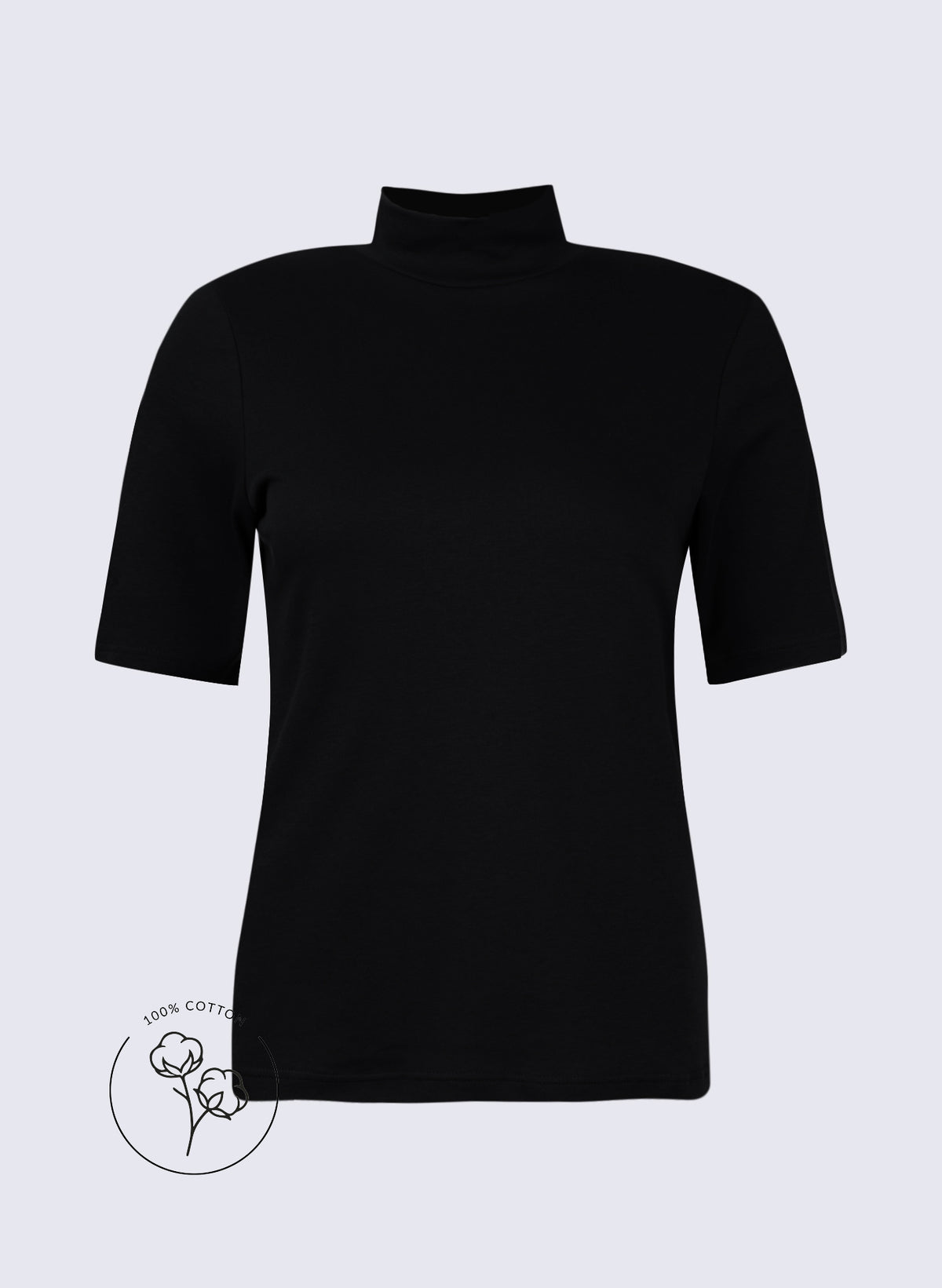 Damen Stehbund-Shirt mit 1/2 Arm
