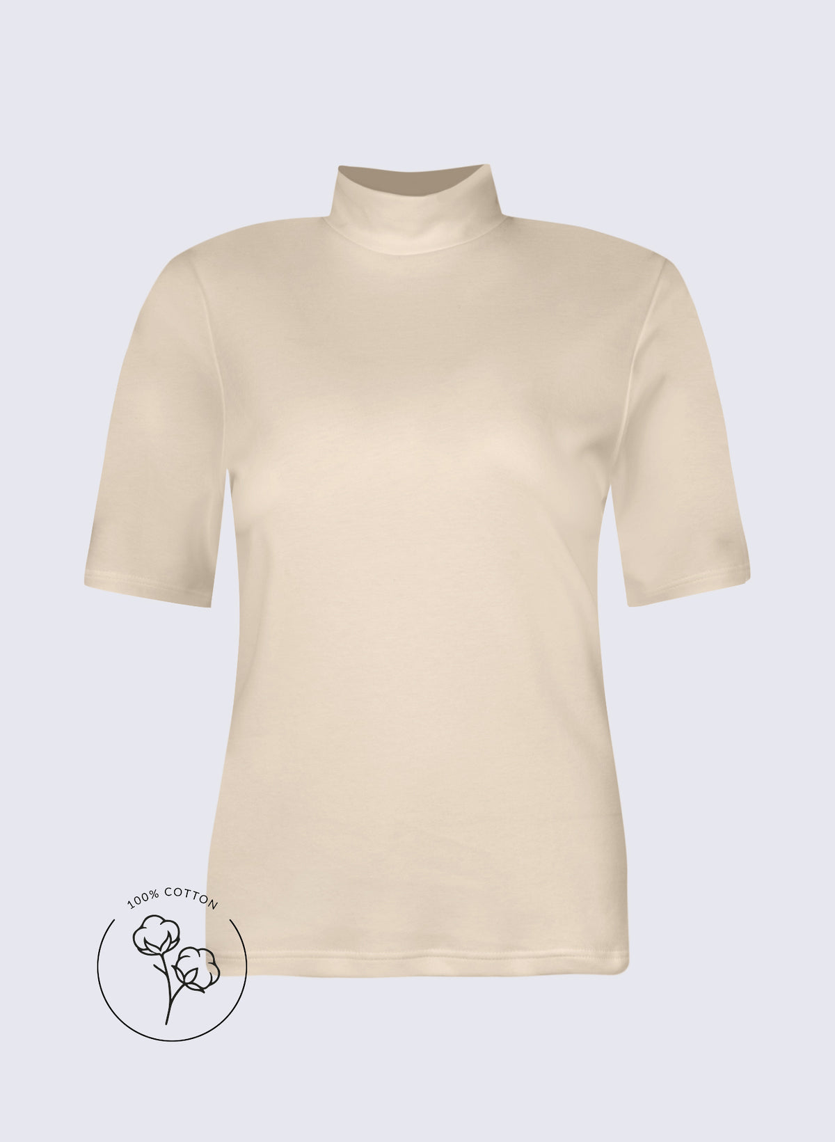Damen Stehbund-Shirt mit 1/2 Arm