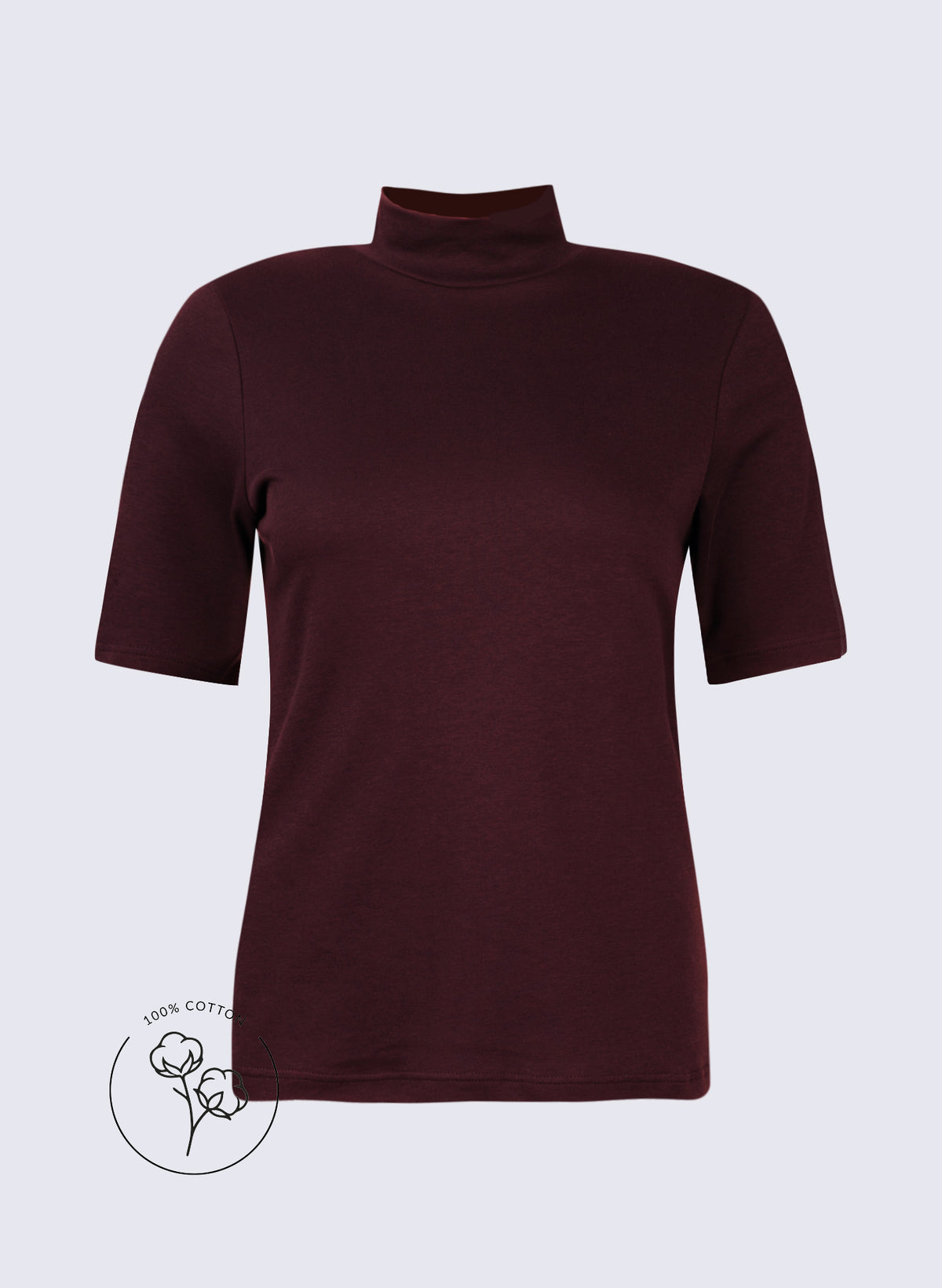 Damen Stehbund-Shirt mit 1/2 Arm