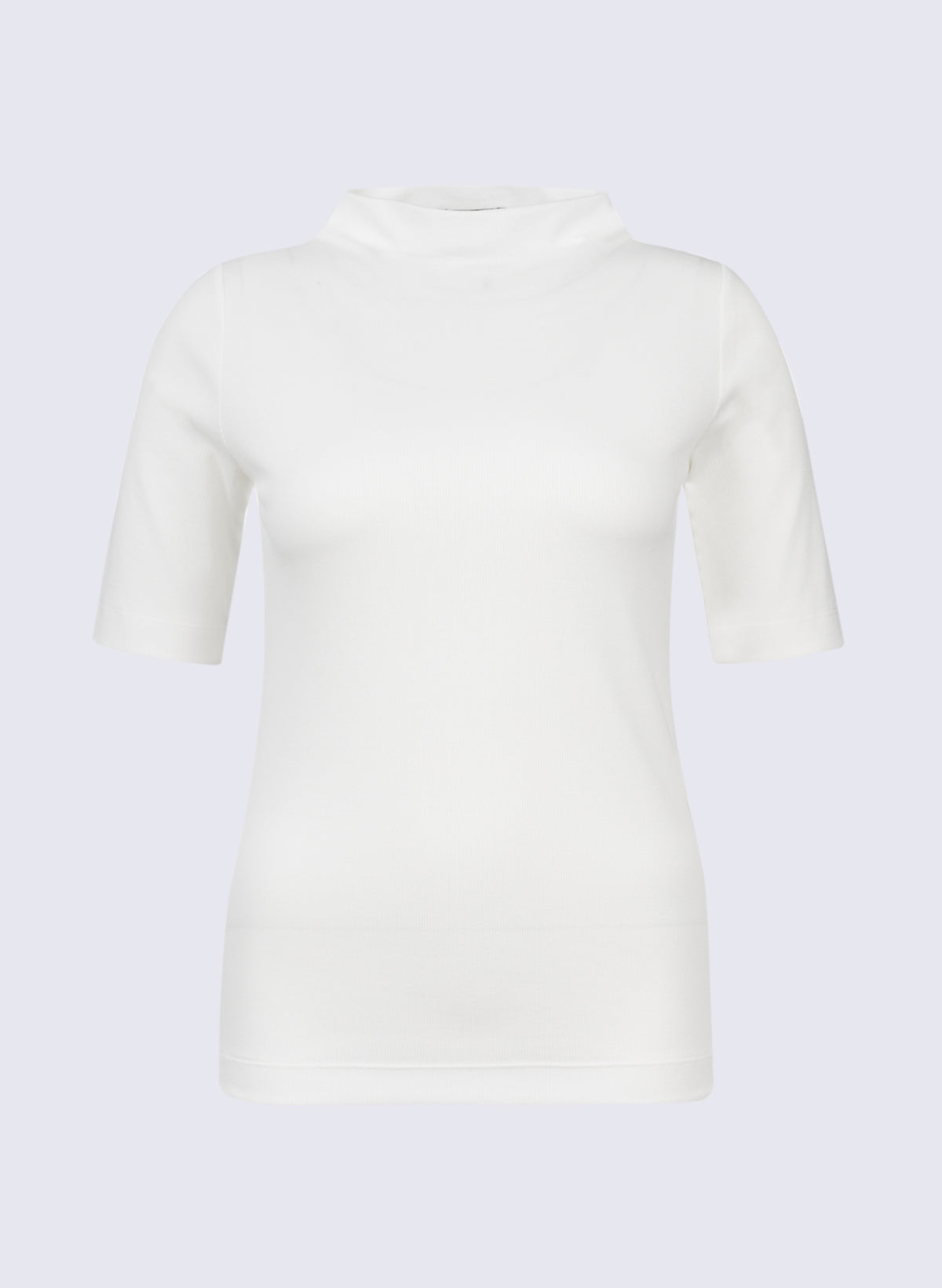 Rippen-Shirt mit Stehbund