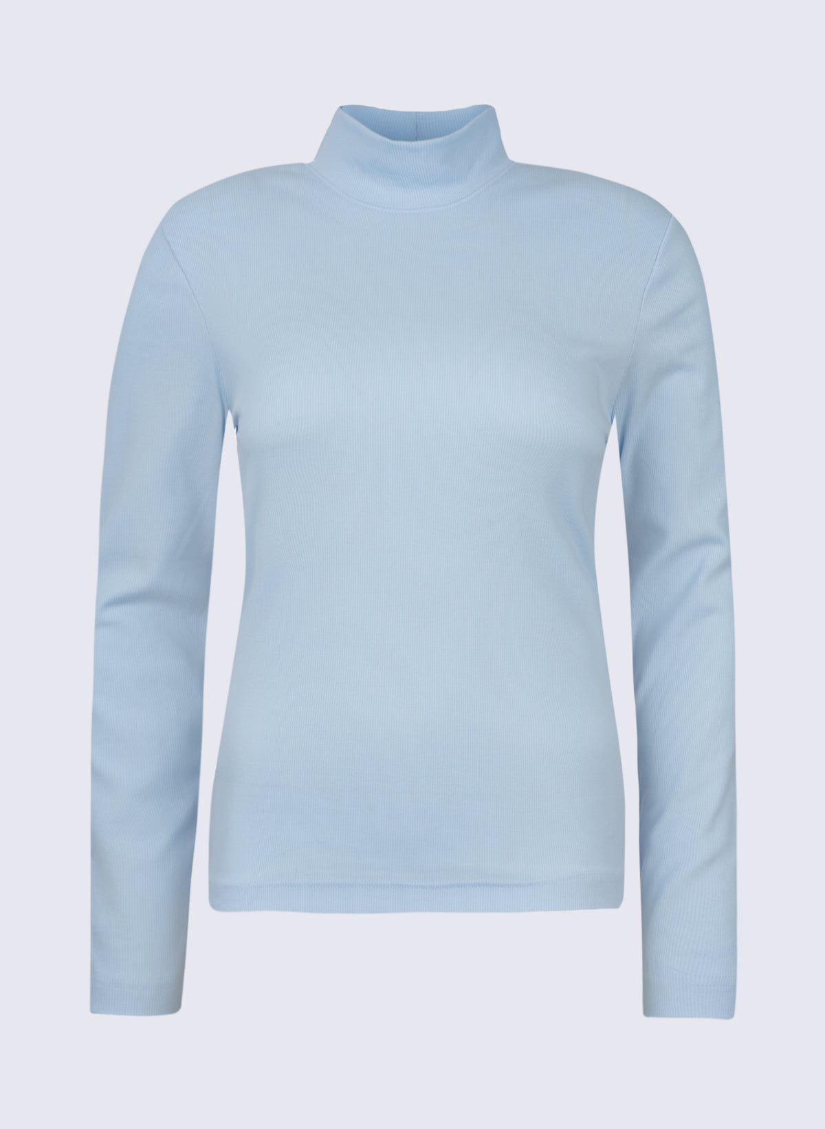 Rippen-Longsleeve mit Stehbund