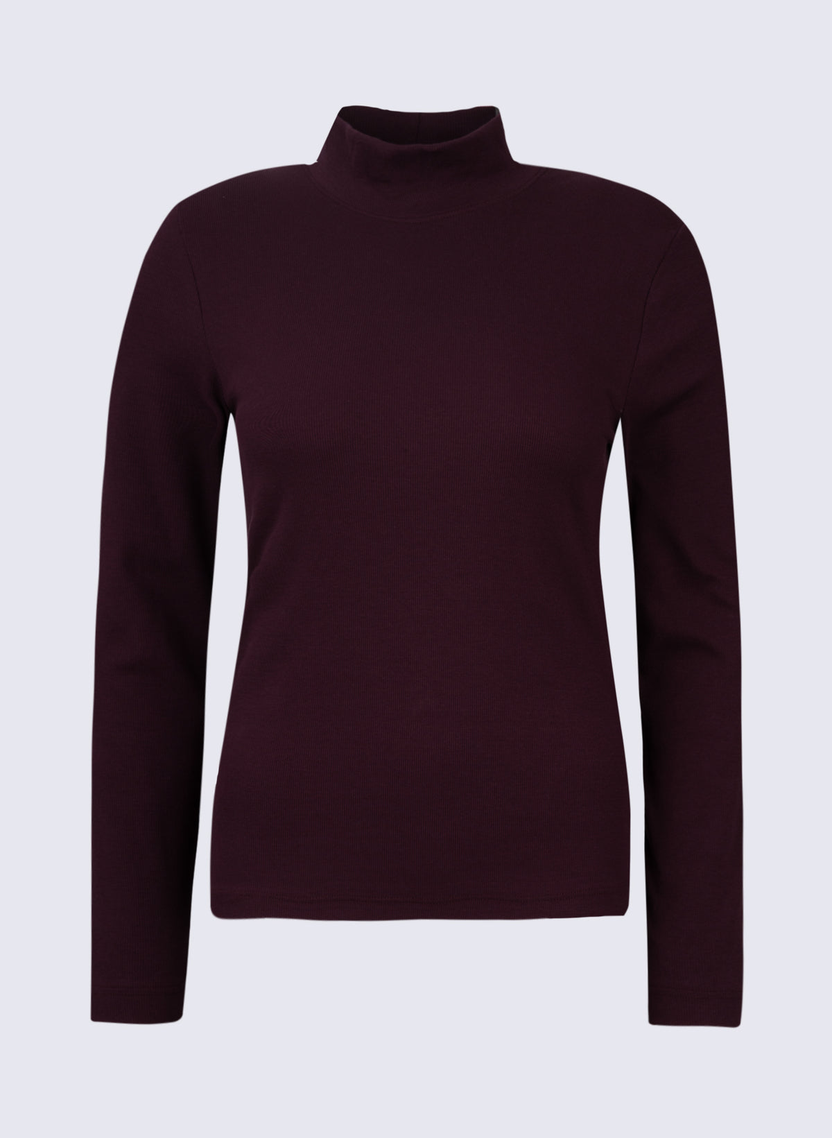 Rippen-Longsleeve mit Stehbund