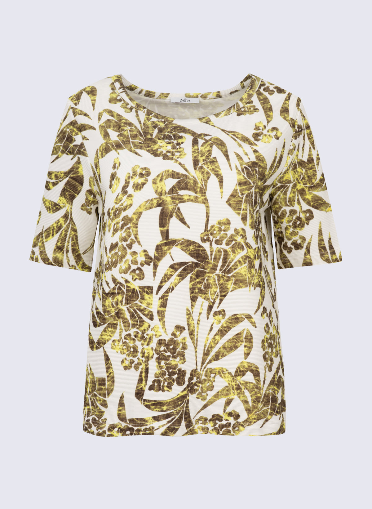 Rundhals-Shirt mit floralem Print