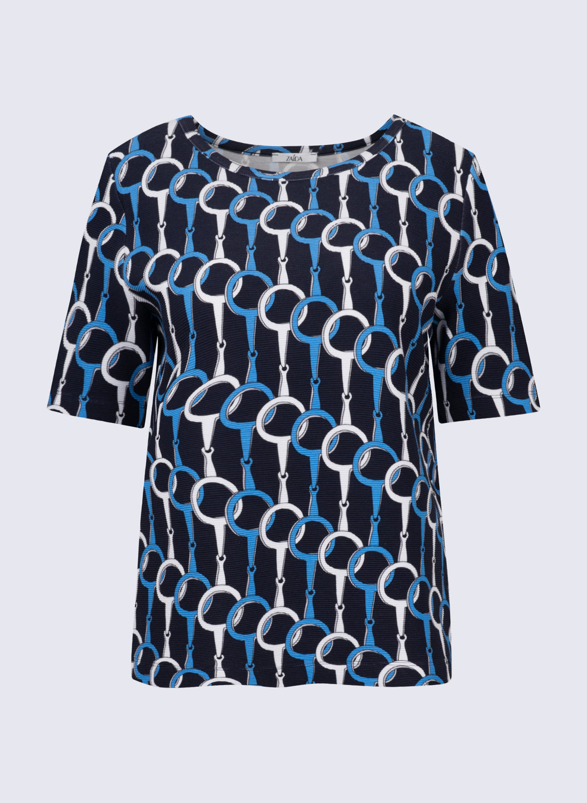 Rundhals-Shirt mit Ketten-Print