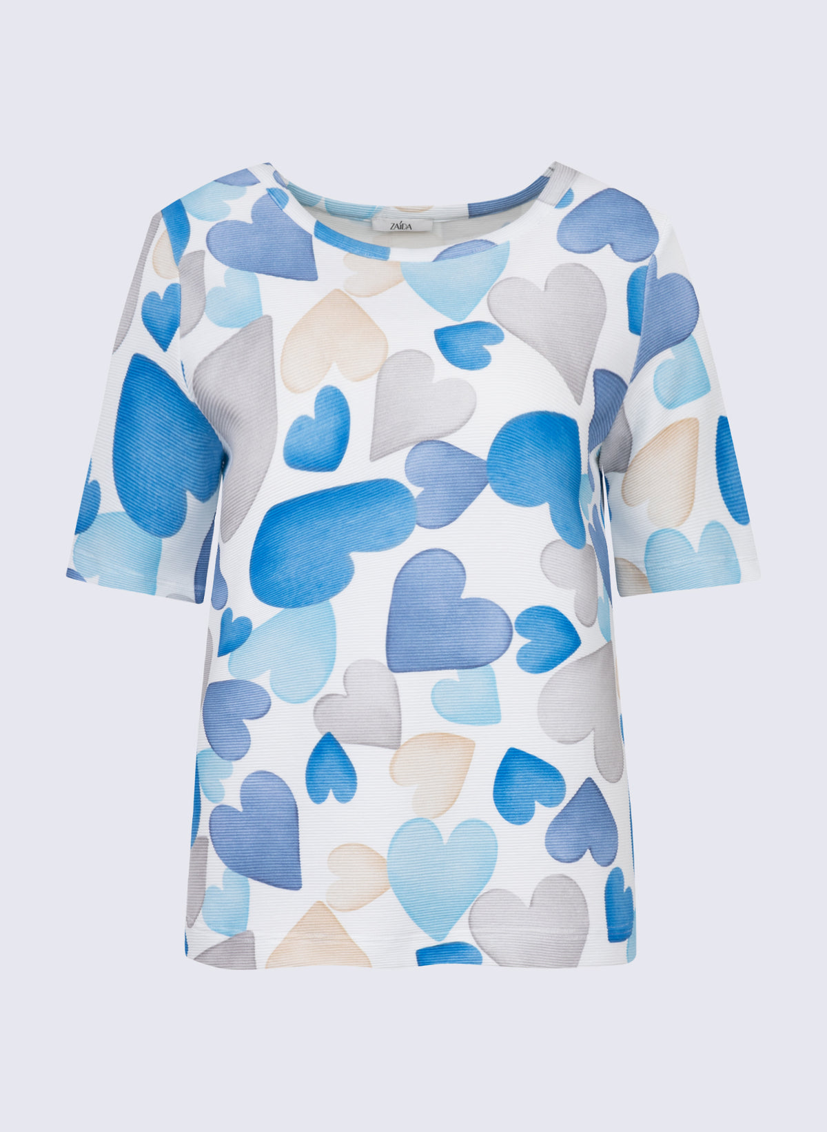 Rundhals-Shirt mit Herz-Print
