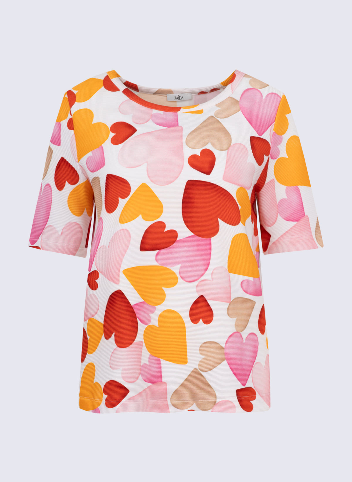 Rundhals-Shirt mit Herz-Print