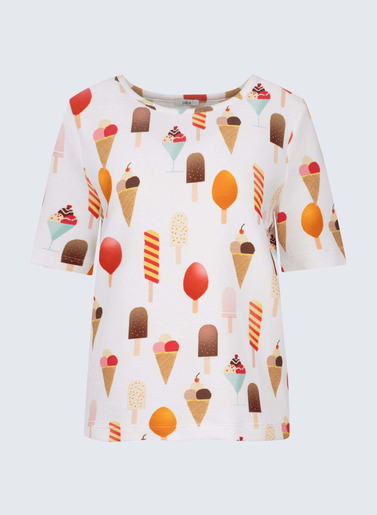 Rundhals-Shirt mit Eis-Print