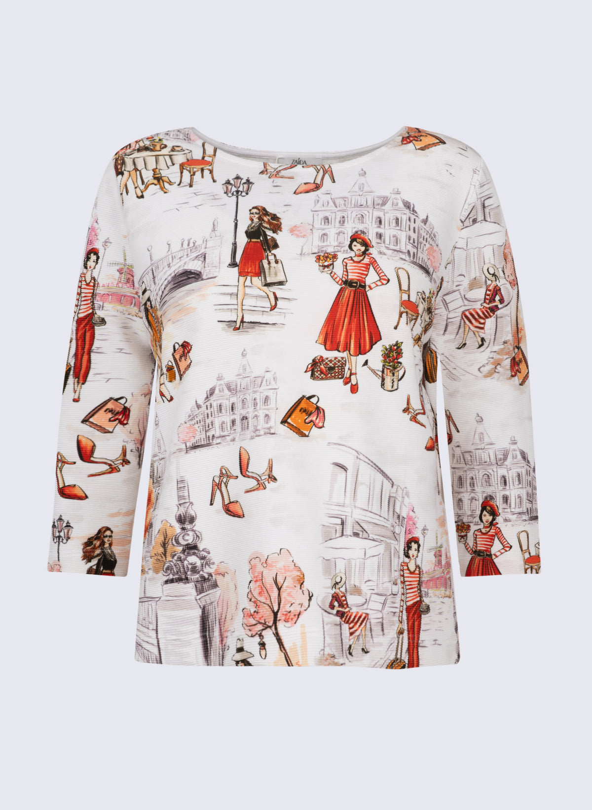 U-Boot-Shirt mit Paris-Print