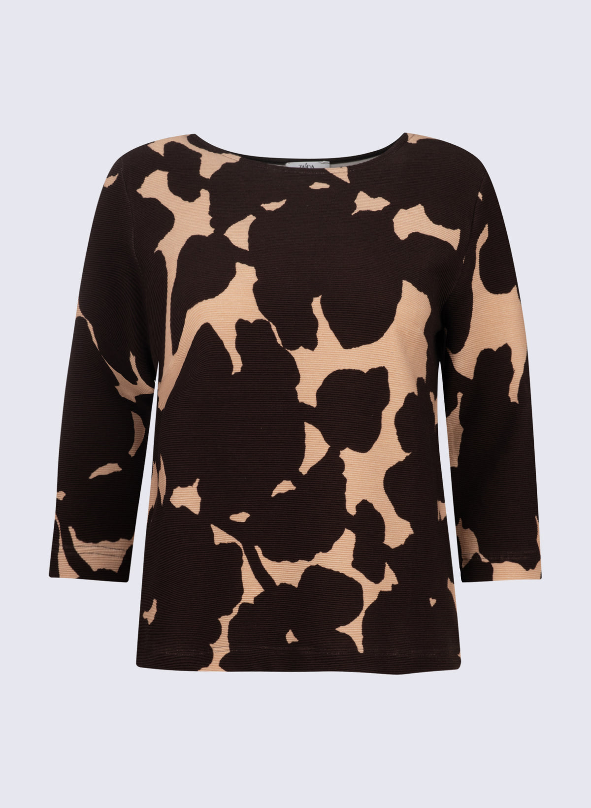 Damen U-Boot-Shirt mit Blumen-Print