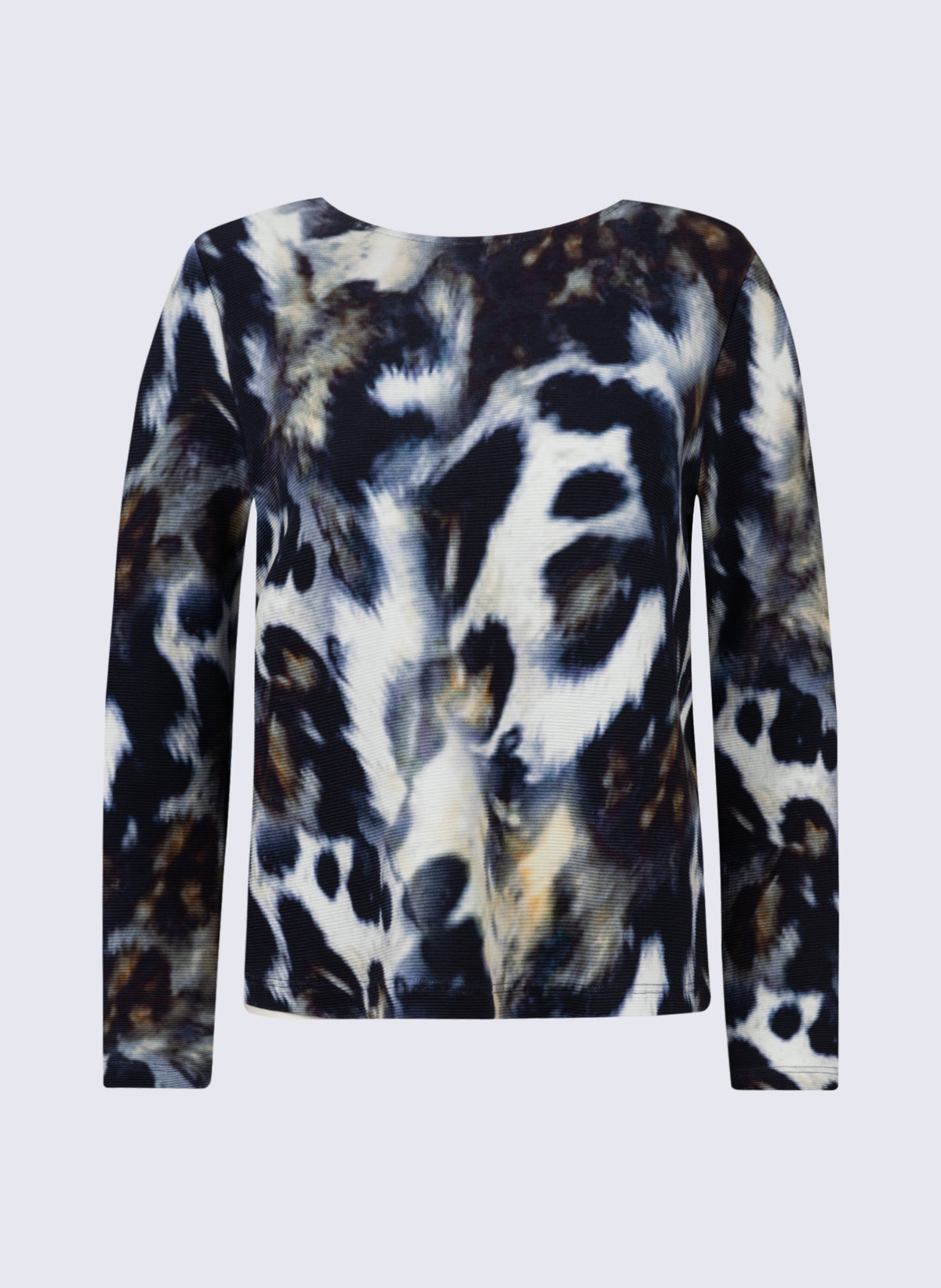 Damen Longsleeve mit Fell-Print