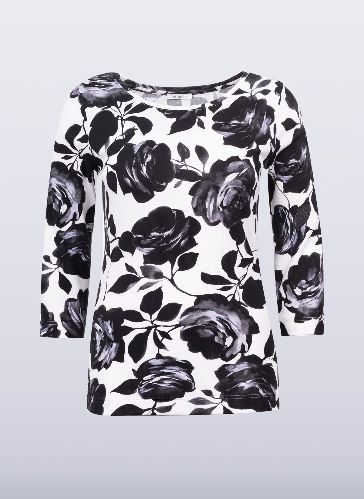 U-Boot-Shirt mit Rosen-Print