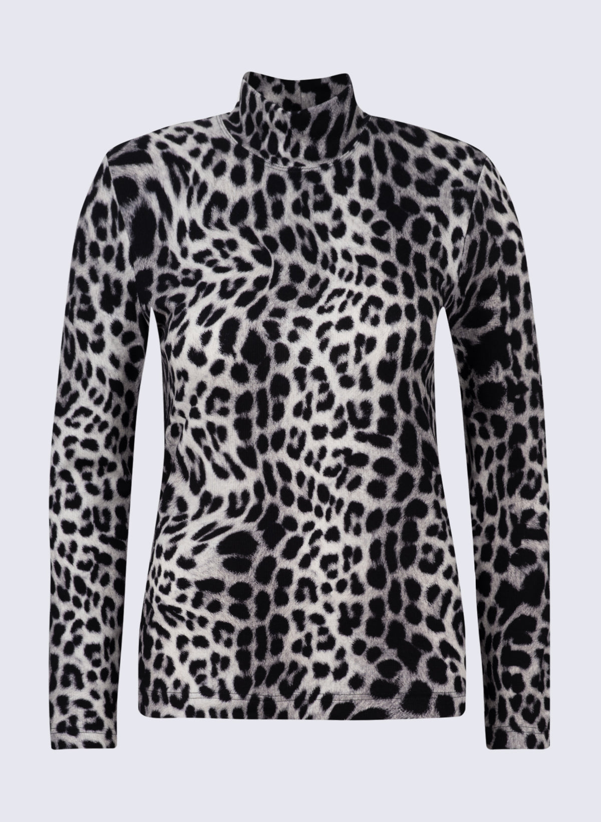 Stehbund-Shirt Leo-Print