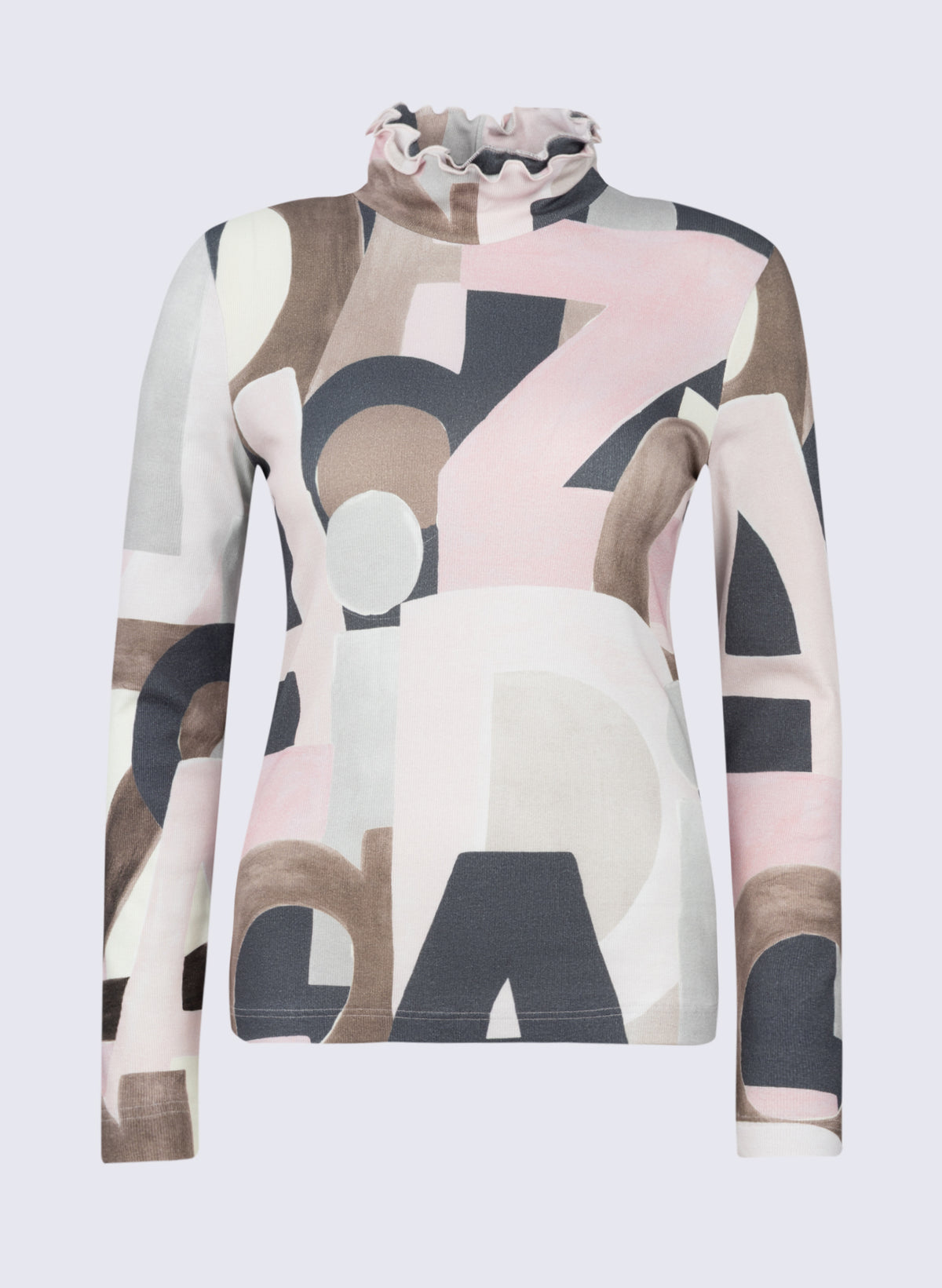 Stehbund-Shirt mit Zaida-Print
