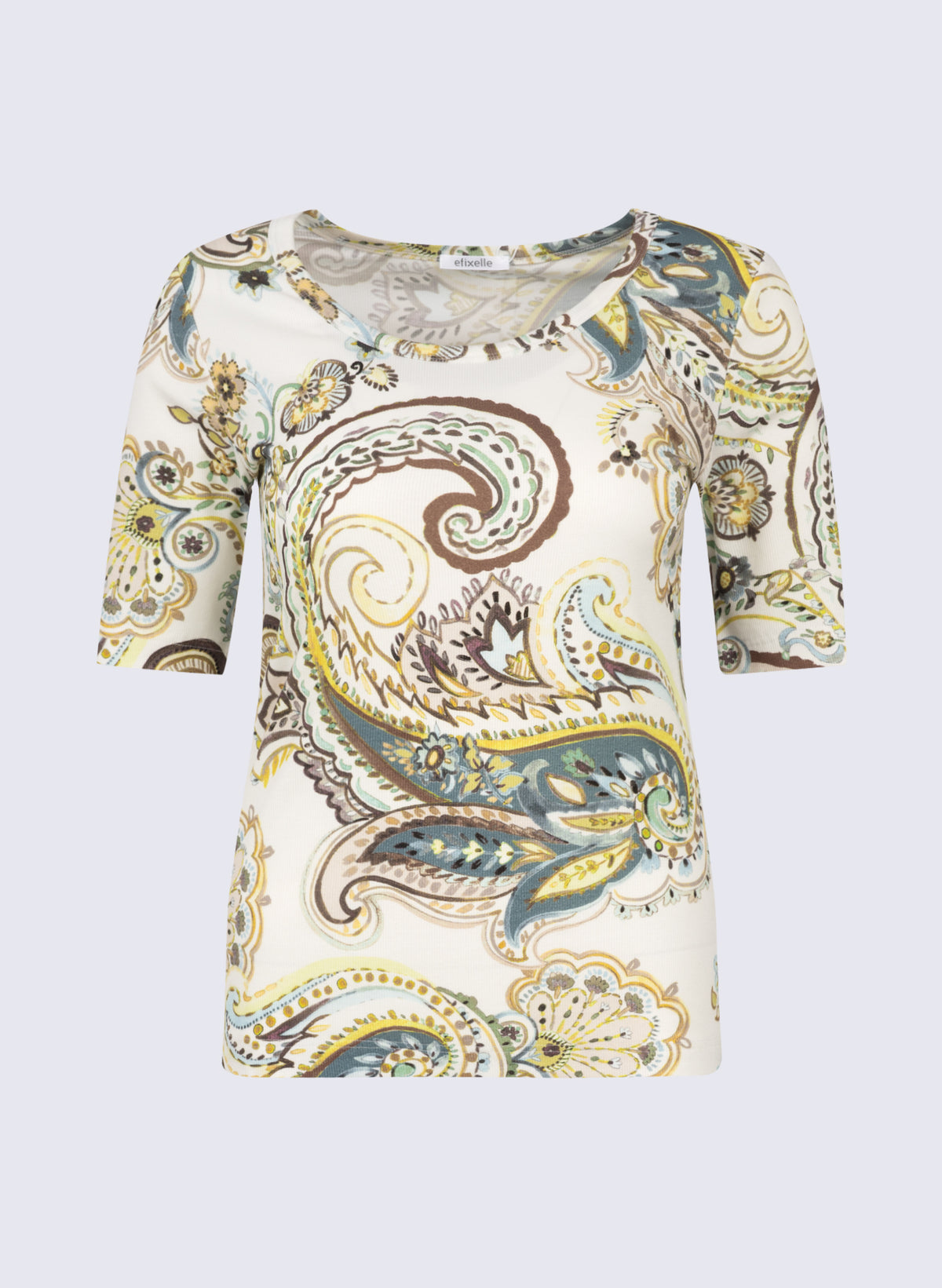 Rundhals-Shirt mit Paisley-Print