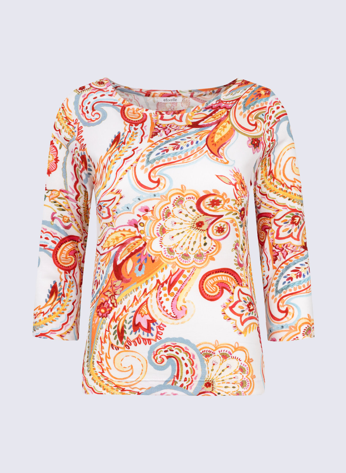 U-Boot-Shirt mit Paisley-Print