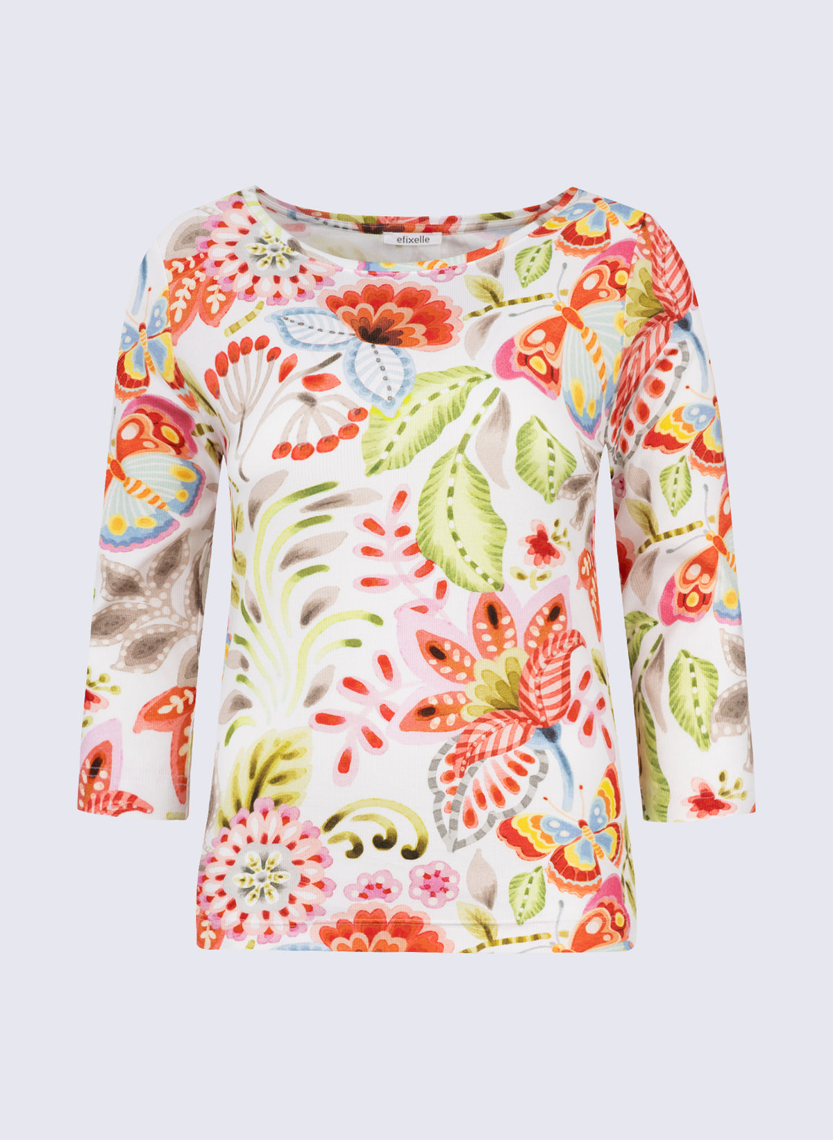 U-Boot-Shirt mit floralem Print