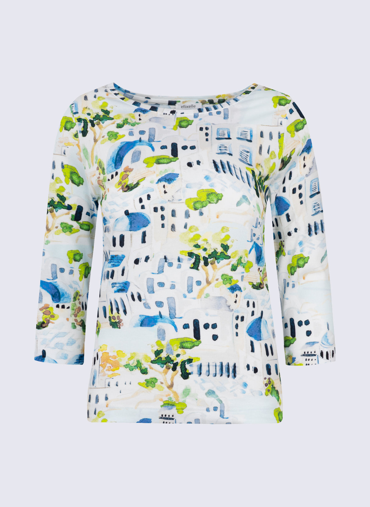 U-Boot-Shirt mit Inselstadt-Print