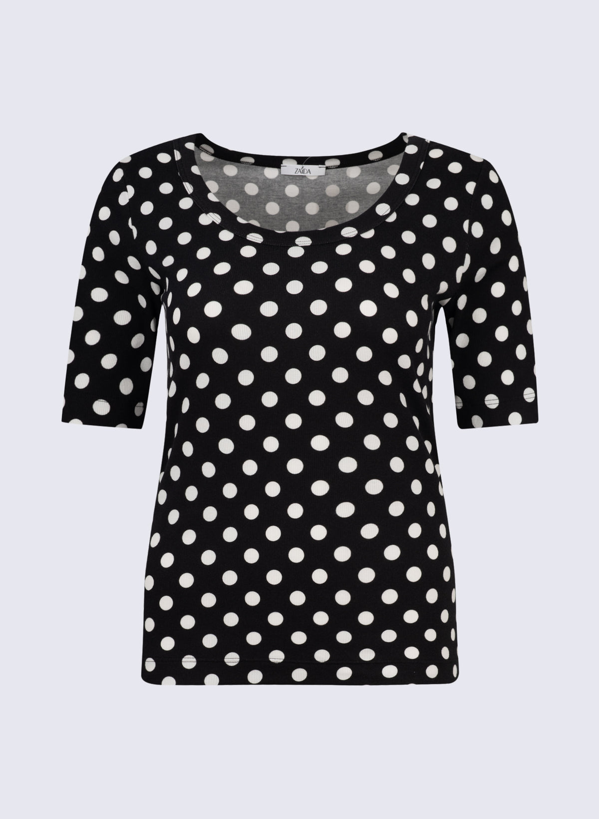 Rundhals-Shirt mit Punkte-Print