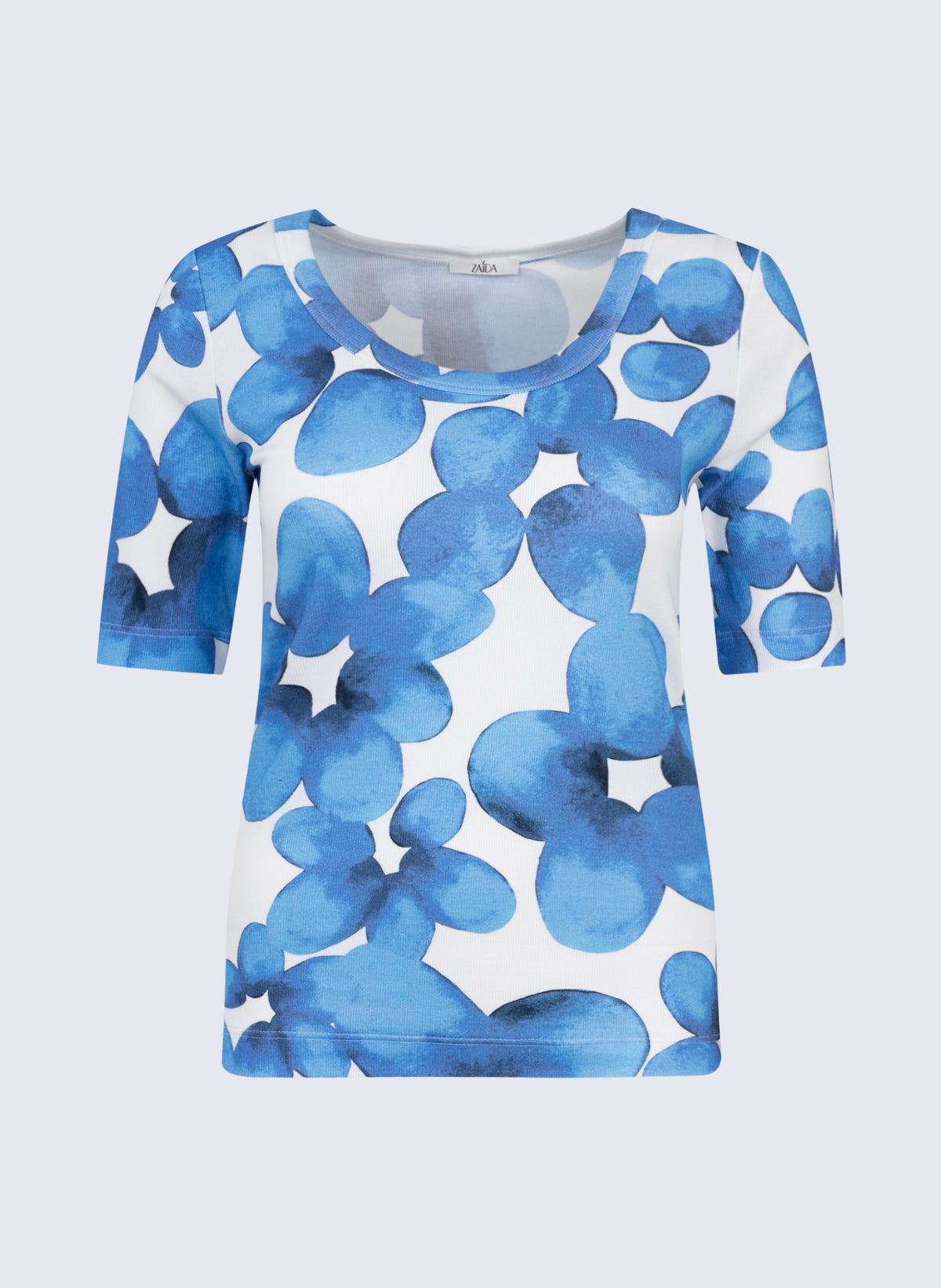 Rundhals-Shirt mit Blumen-Print
