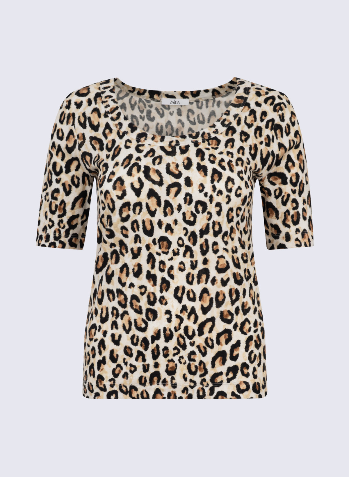 Rundhals-Shirt mit Leo-Print