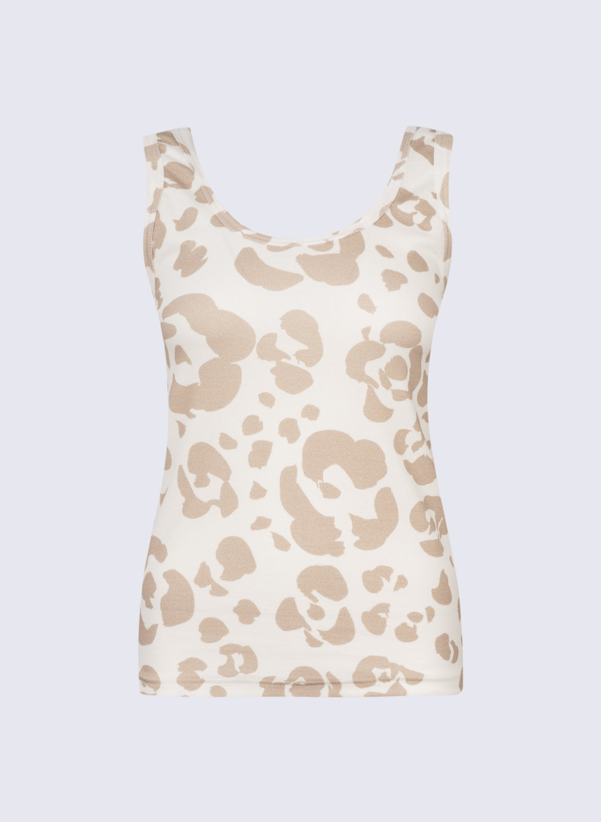 Rundhals-Top mit Leo-Print