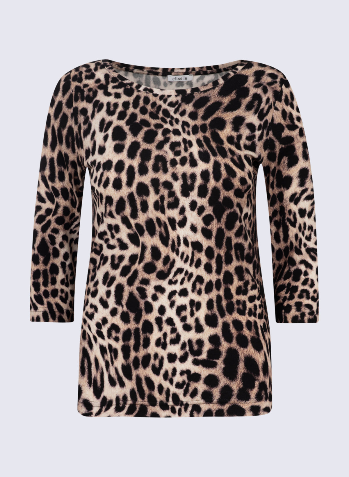 Damen U-Boot-Shirt mit Leo-Print
