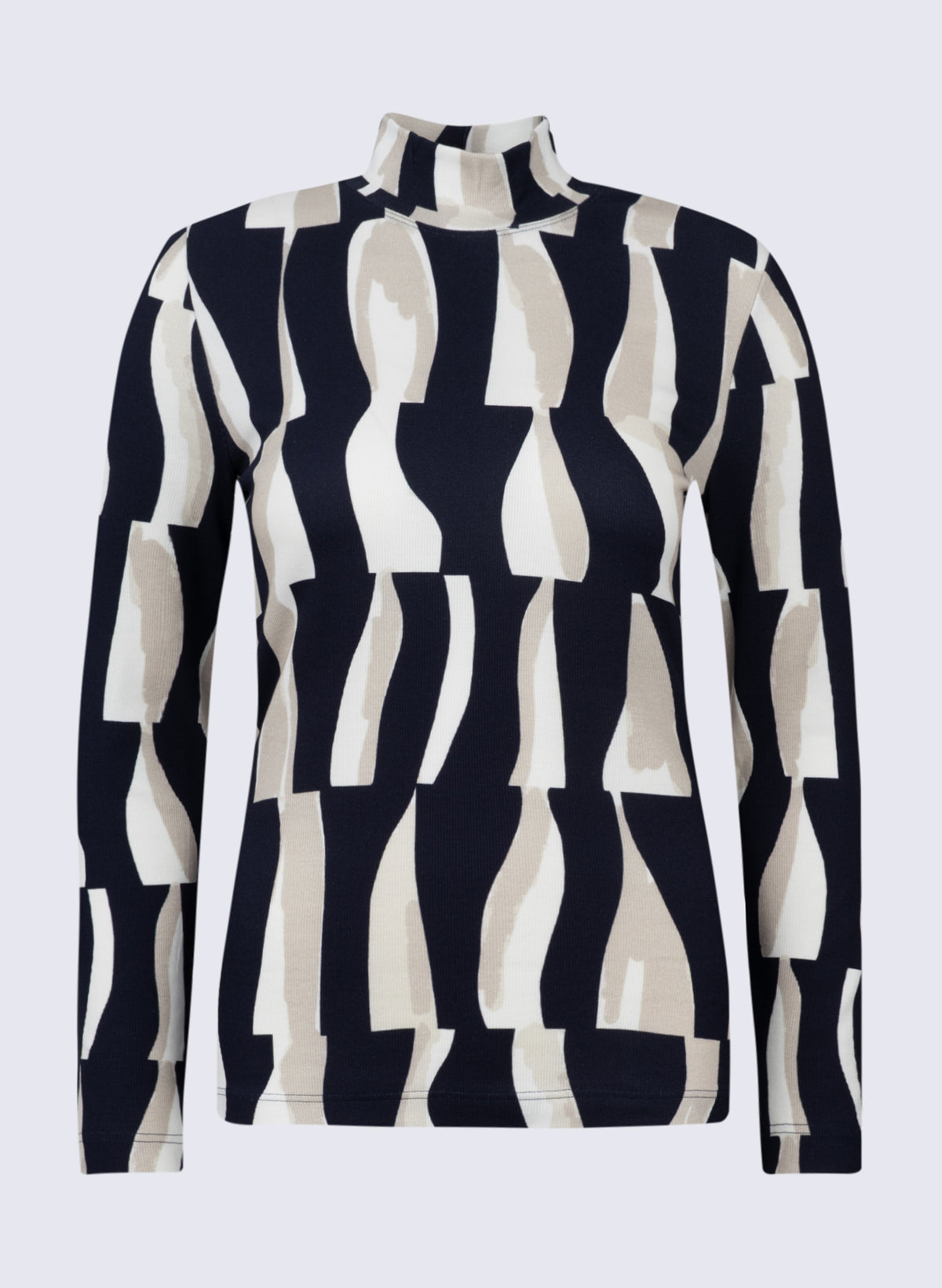 Stehbund-Shirt mit Grafik-Print