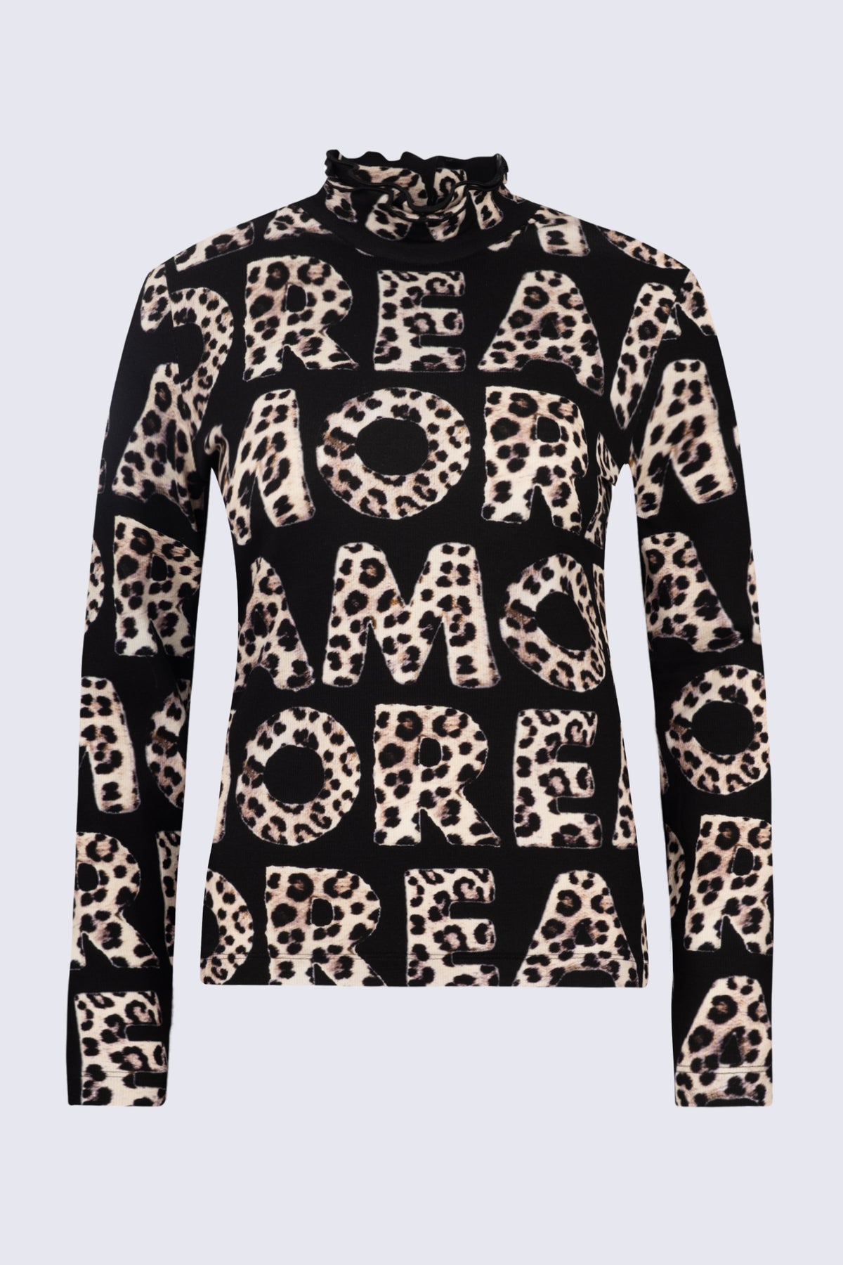 Damen Stehbund-Shirt mit Schrift-Print