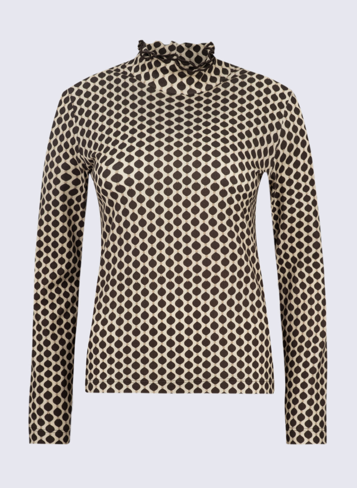 Damen Stehbund-Shirt mit grafischem Print