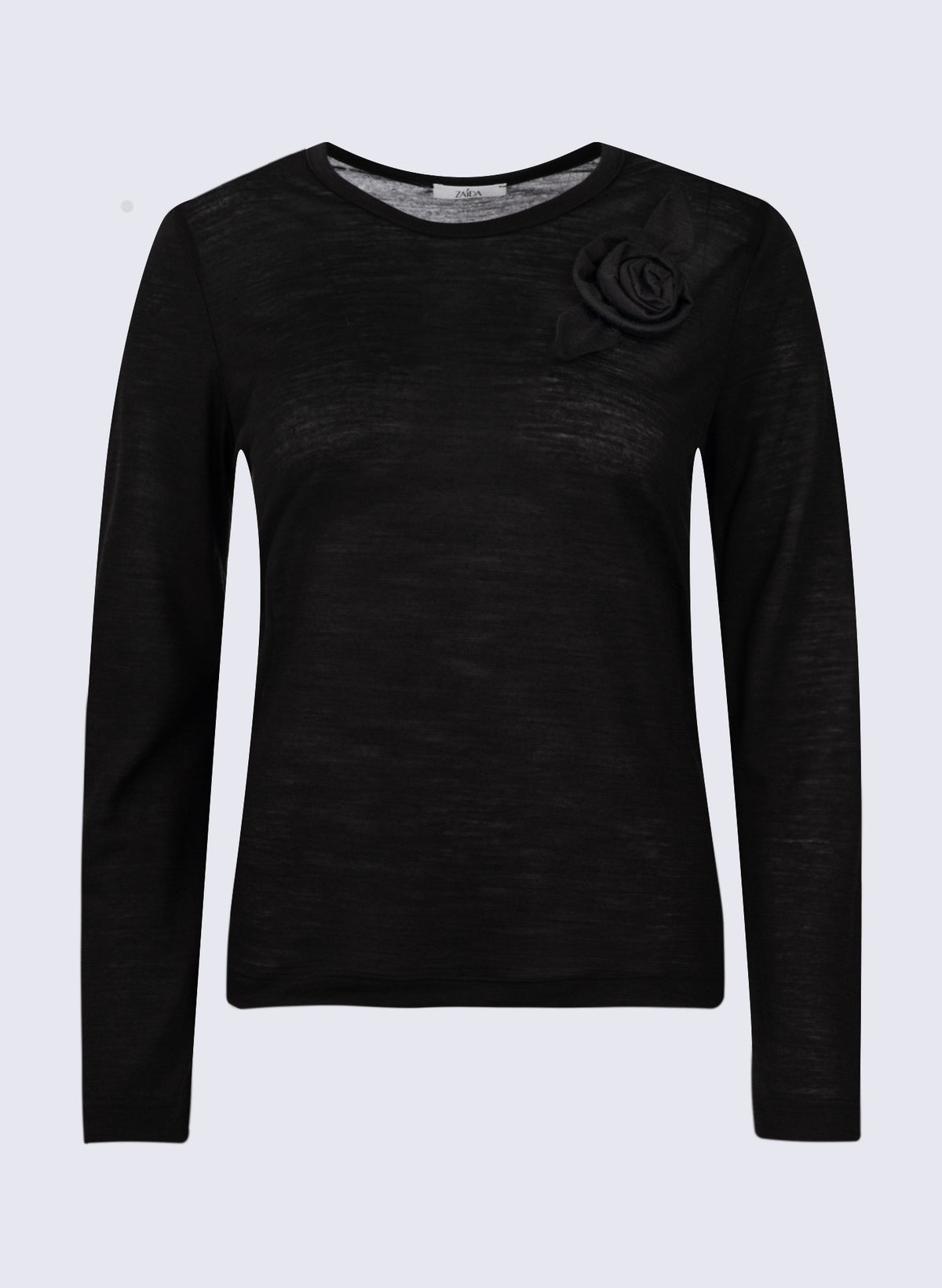 Damen Rundhals-Shirt aus Wolle-Lyocell-Mix