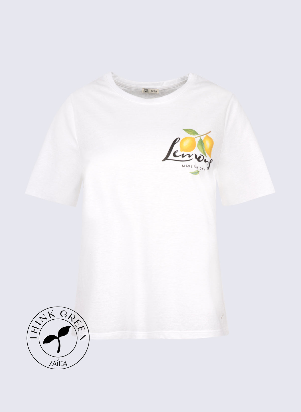 Rundhals-Shirt mit Print "Zitrone"