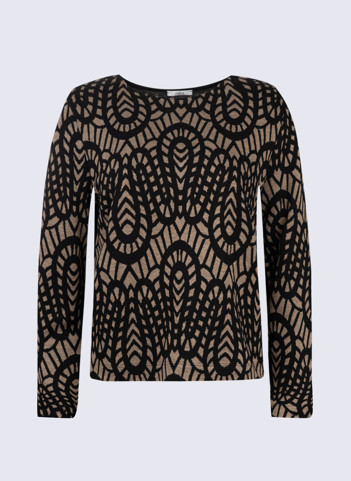 Damen Jacquard Shirt mit Grafik-Print
