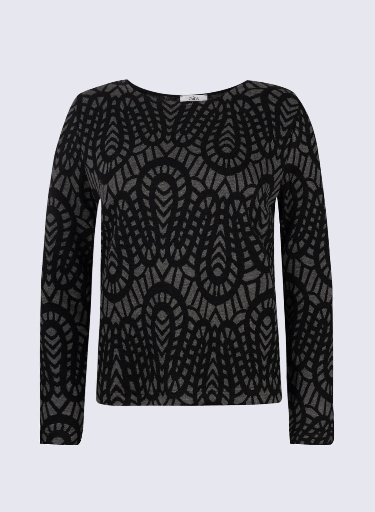 Damen Jacquard Shirt mit Grafik-Print